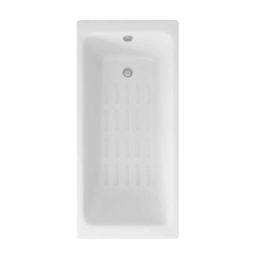 Ванна чугунная Delice Parallel DLR220502-AS, 170 х 80 см, антискользящее покрытие, без ручек, цвет белый