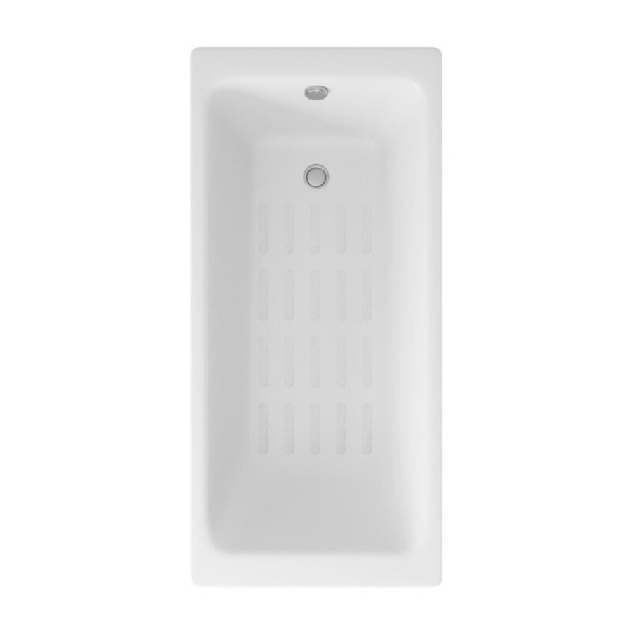 Ванна чугунная Delice Parallel DLR220504-AS, 160 х 70 см, антискользящее покрытие, без ручек, цвет белый