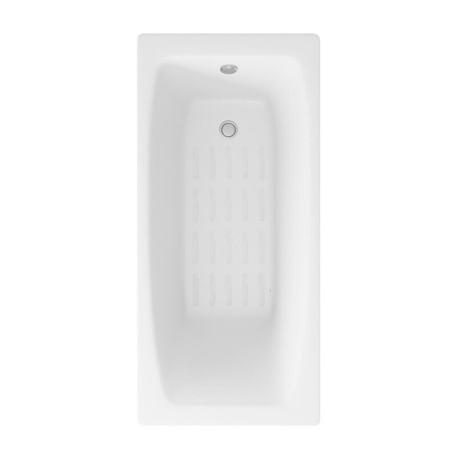 Ванна чугунная Delice Repos DLR220508-AS, 170 x 70 см, антискользящее покрытие, без ручек, цвет белый