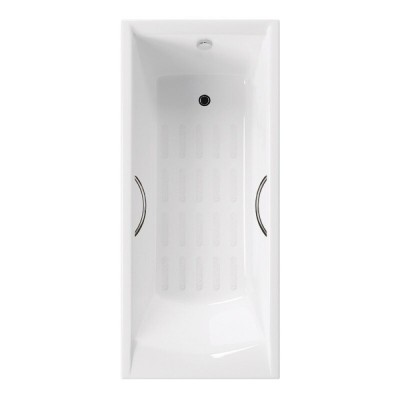 Ванна чугунная Delice Prestige DLR230601R-AS, 180 х 75 см, антискользящее покрытие, с отверстиями под ручки, без ручек, цвет белый