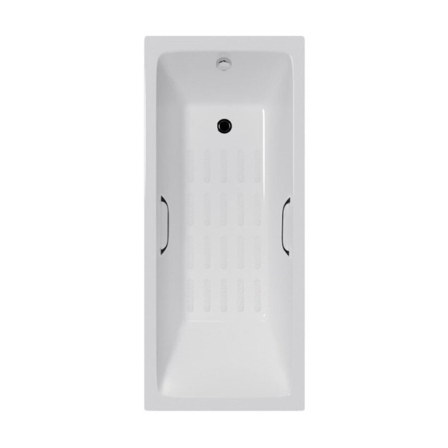 Ванна чугунная Delice Level DLR230602R-AS, 170 х 75 см, антискользящее покрытие, с отверстиями под ручки, без ручек, цвет белый
