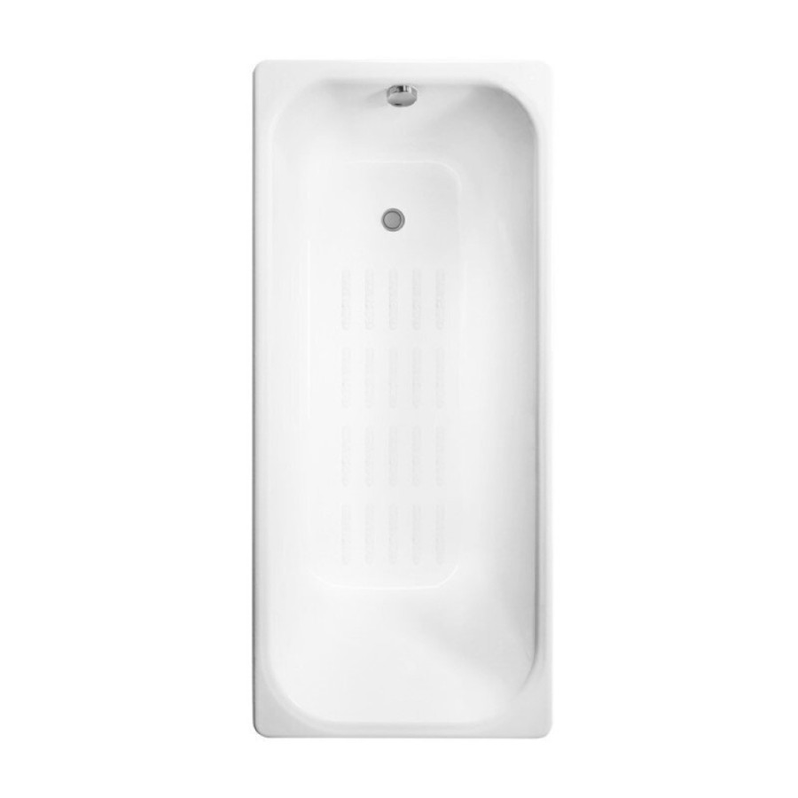 Ванна чугунная Delice Aurora DLR230604-AS, 160 х 75 см, антискользящее покрытие, без ручек, цвет белый