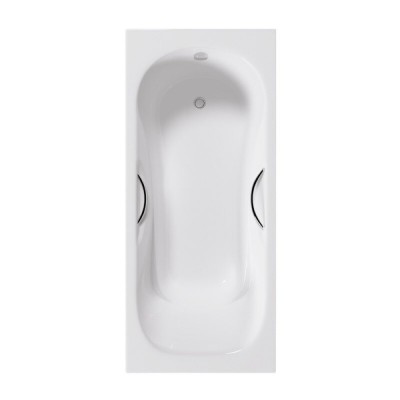 Ванна чугунная Delice Malibu DLR230608R-AS, 170 х 70 см, антискользящее покрытие, с отверстиями под ручки, без ручек, цвет белый