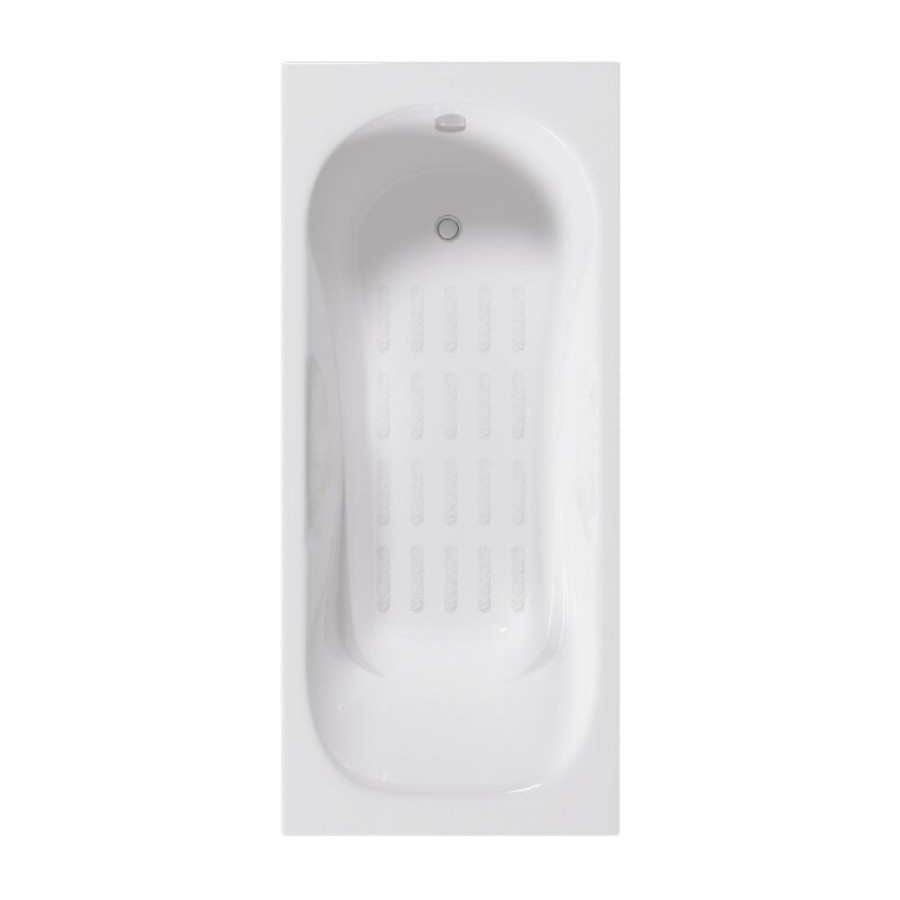 Ванна чугунная Delice Malibu DLR230610-AS, 180 х 80 см, антискользящее покрытие, без ручек, цвет белый