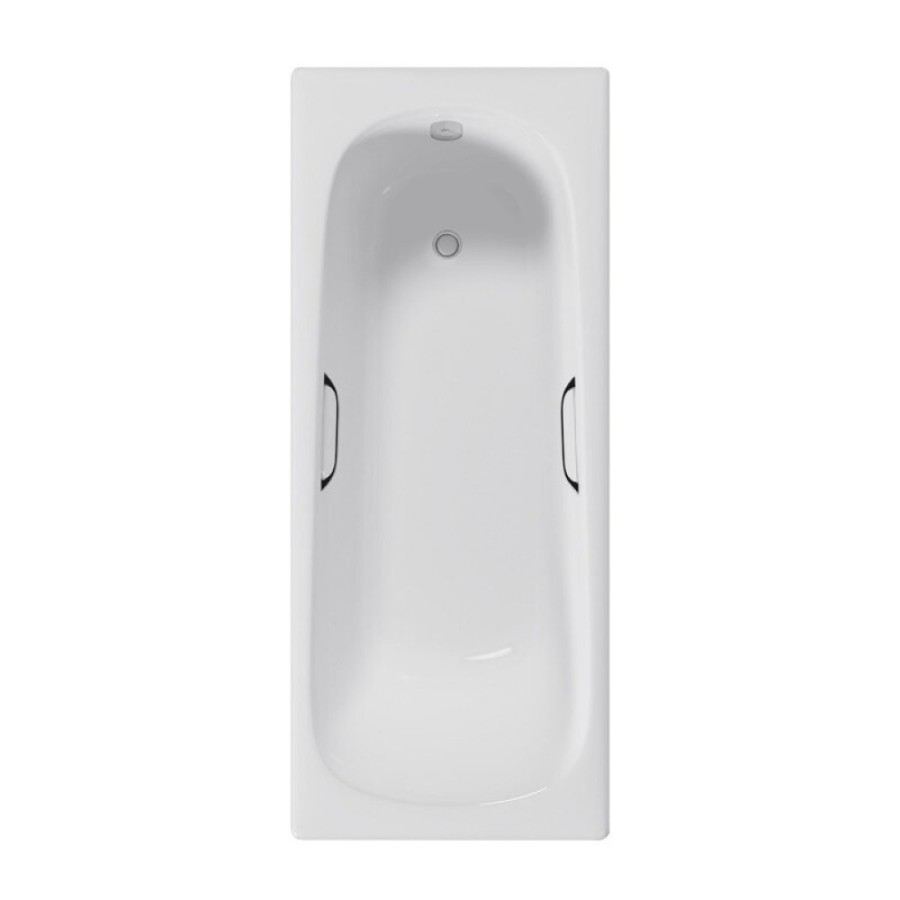 Ванна чугунная Delice Continental DLR230612R, 150 х 70 см, без покрытия, с отверстиями под ручки, без ручек, цвет белый