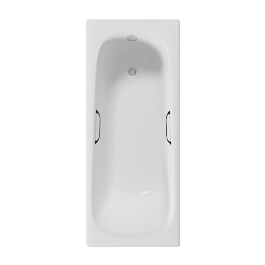 Ванна чугунная Delice Continental DLR230613R, 170 х 70 см, без покрытия, с отверстиями под ручки, без ручек, цвет белый