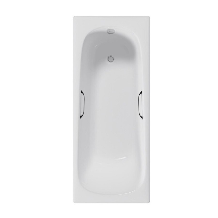 Ванна чугунная Delice Continental DLR230619R, 140 х 70 см, без покрытия, с отверстиями под ручки, без ручек, цвет белый