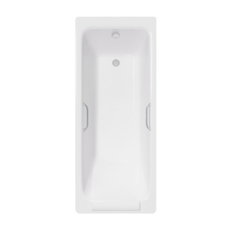 Ванна чугунная Delice Palomba DLR230620R, 170 х 70 см, без покрытия, с отверстиями под ручки, без ручек, цвет белый