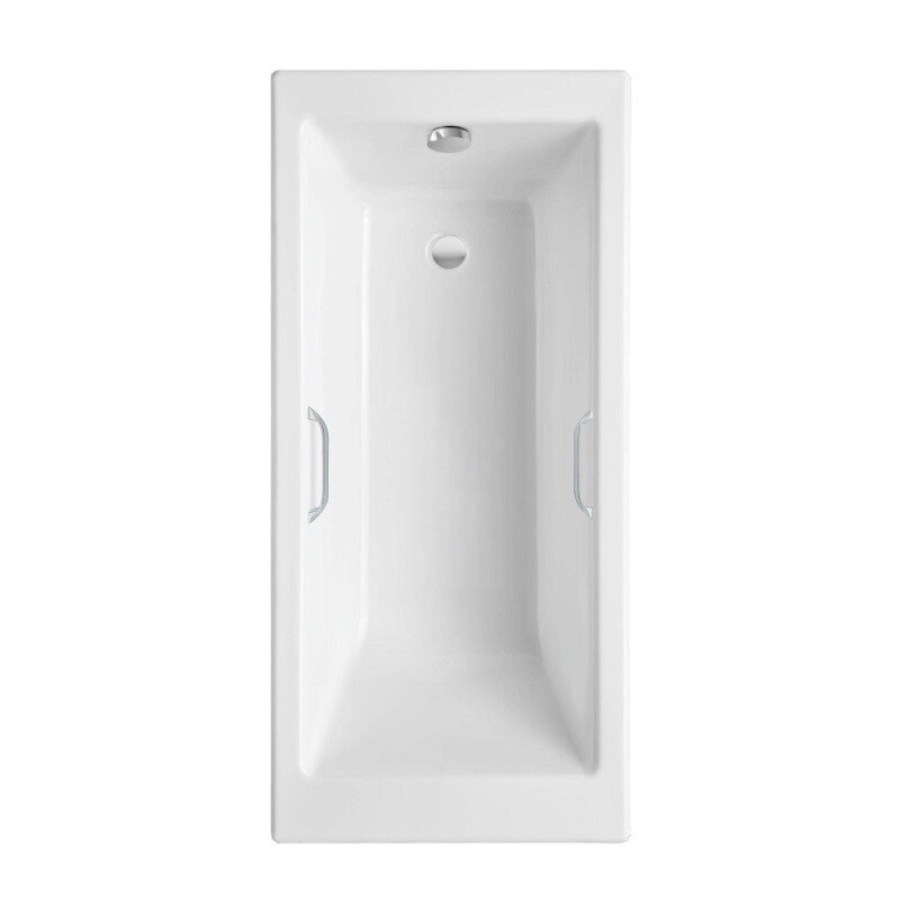 Ванна чугунная Delice Eclat DLR230621R, 170 х 70 см, без покрытия, с отверстиями под ручки, без ручек, цвет белый