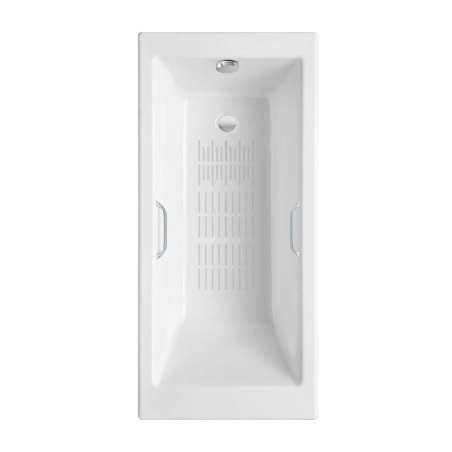 Ванна чугунная Delice Eclat DLR230621R-AS, 170 х 70 см, антискользящее покрытие, с отверстиями под ручки, без ручек, цвет белый