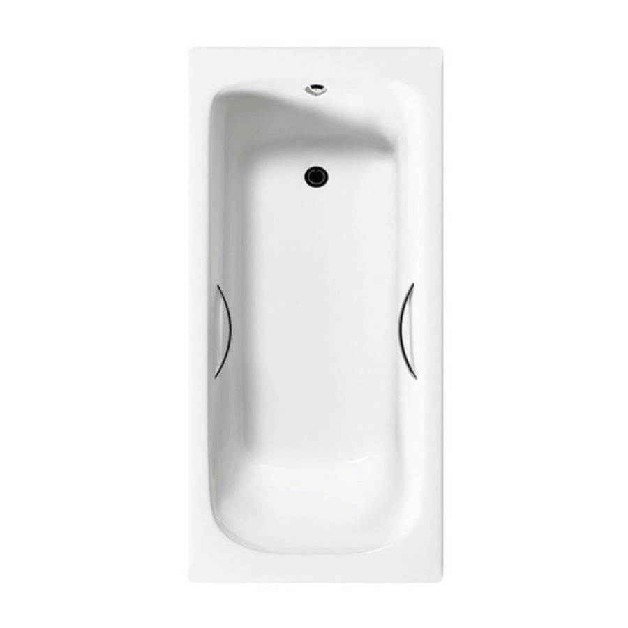 Ванна чугунная Delice Fort DLR230622R, 200 х 85 см, без покрытия, с отверстиями под ручки, без ручек, цвет белый