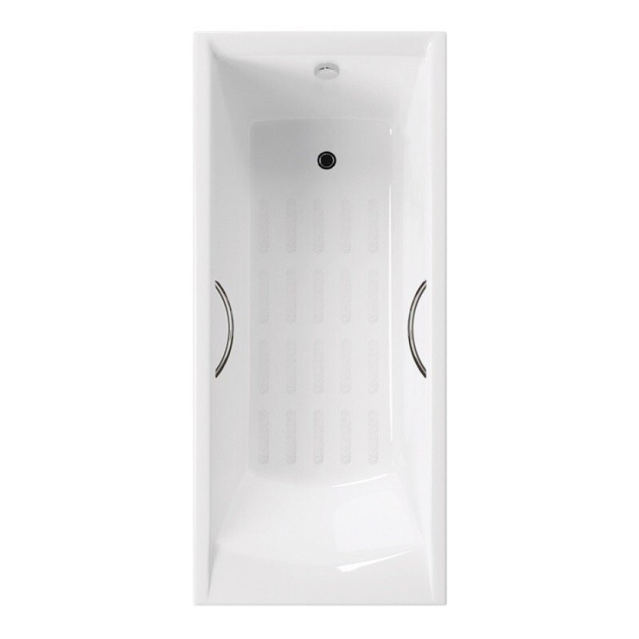Ванна чугунная Delice Prestige DLR230623R-AS, 180 х 80 см, антискользящее покрытие, с отверстиями под ручки, без ручек, цвет белый