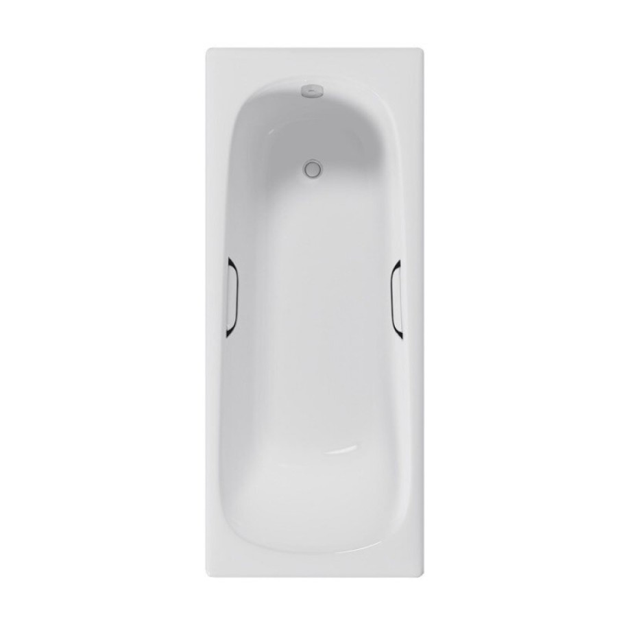 Ванна чугунная Delice Continental DLR230626R, 160 х 70 см, без покрытия, с отверстиями под ручки, без ручек, цвет белый