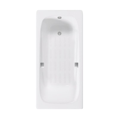 Ванна чугунная Delice Flex DLR230631R-AS, 170 х 80 см, антискользящее покрытие, с отверстиями под ручки, без ручек, цвет белый