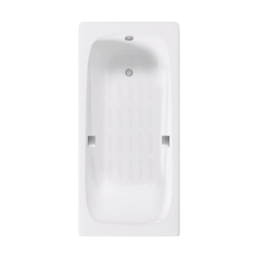 Ванна чугунная Delice Flex DLR230631R-AS, 170 х 80 см, антискользящее покрытие, с отверстиями под ручки, без ручек, цвет белый