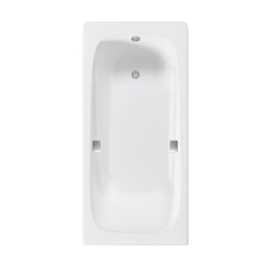 Ванна чугунная Delice Flex DLR230632R, 180 х 85 см, без покрытия, с отверстиями под ручки, без ручек, цвет белый