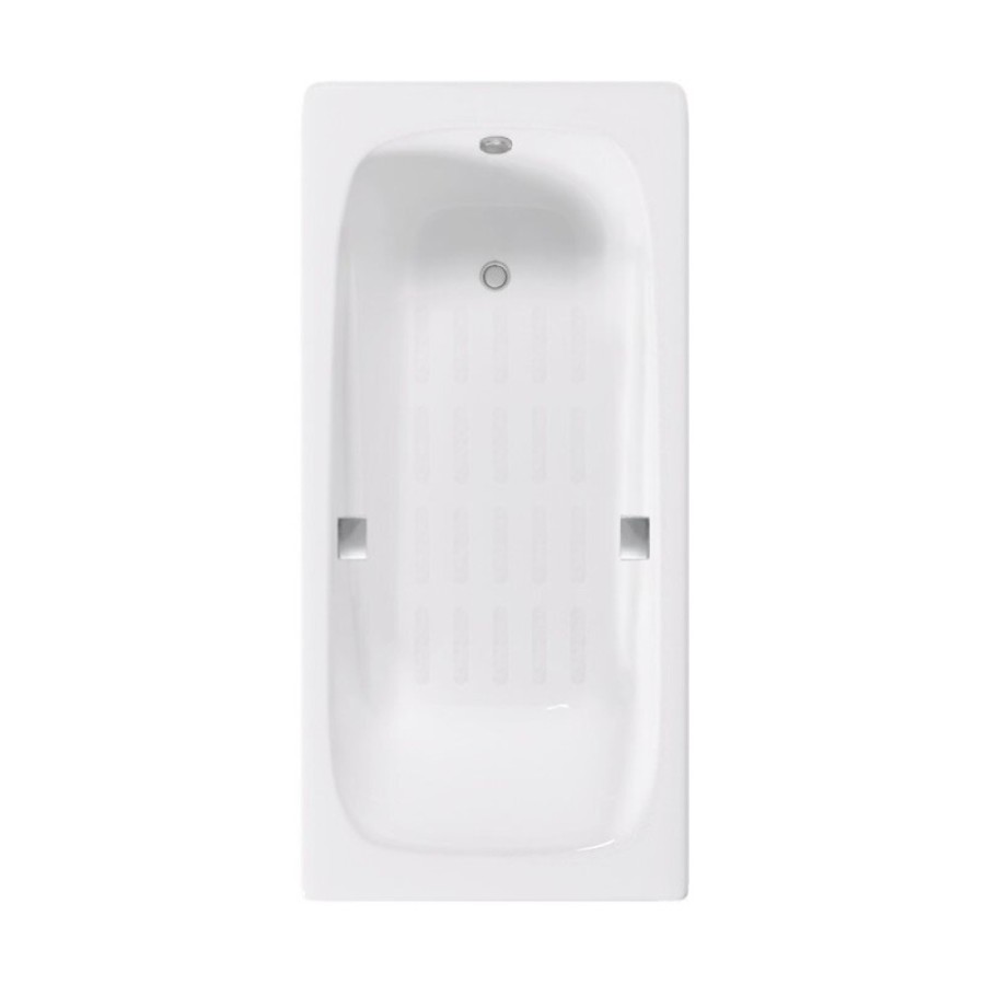 Ванна чугунная Delice Flex DLR230632R-AS, 180 х 85 см, антискользящее покрытие, с отверстиями под ручки, без ручек, цвет белый