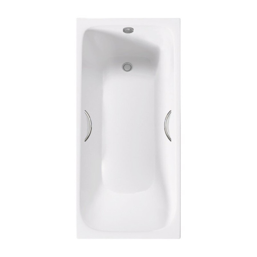 Ванна чугунная Delice Elite Continental Plus DLR230634R, 170 х 70 см, без покрытия, с отверстиями под ручки, без ручек, цвет белый