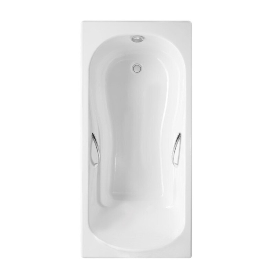 Ванна чугунная Delice Haiti Luxe DLR230638R, 170 х 80 см, без покрытия, с отверстиями под ручки, без ручек, цвет белый