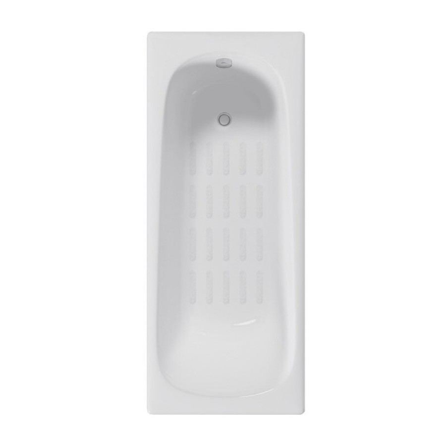 Ванна чугунная Delice Continental DLR230640-AS, 120 х 70 см, антискользящее покрытие, без ручек, цвет белый