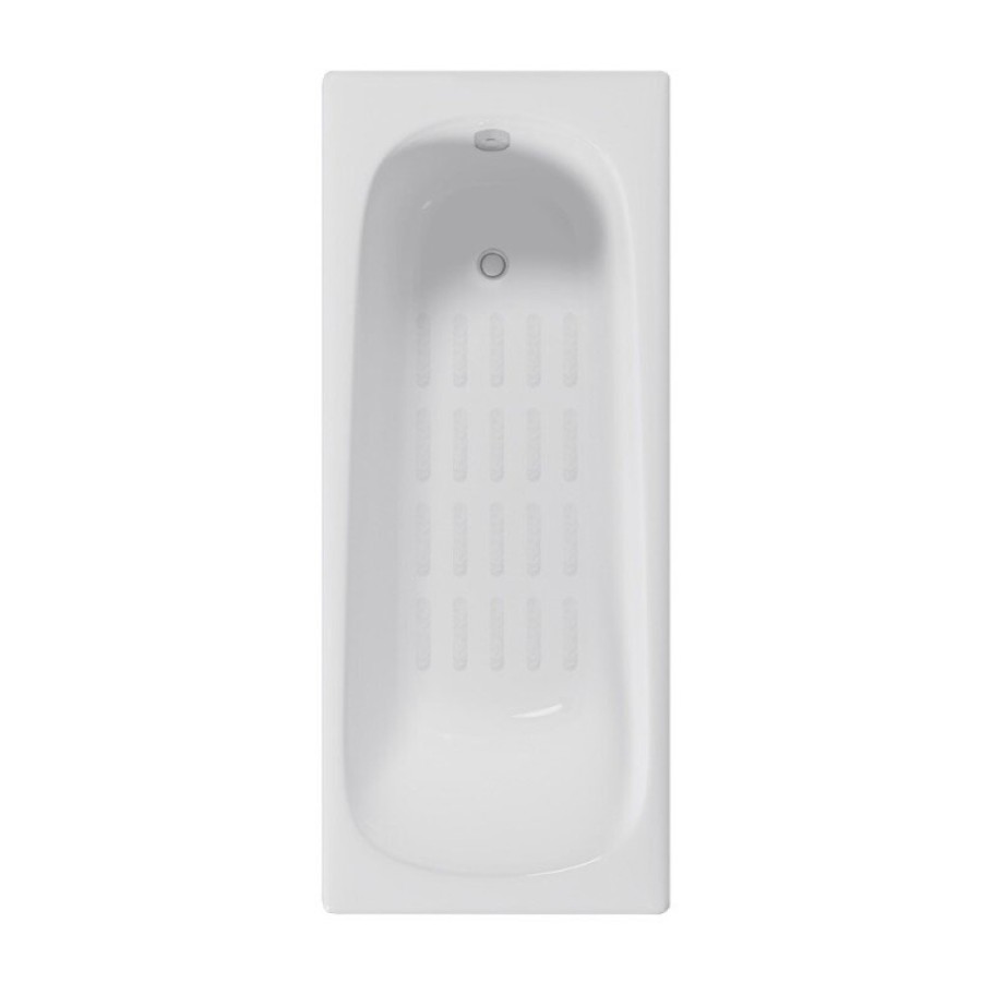 Ванна чугунная Delice Continental DLR230641-AS, 130 х 70 см, антискользящее покрытие, без ручек, цвет белый