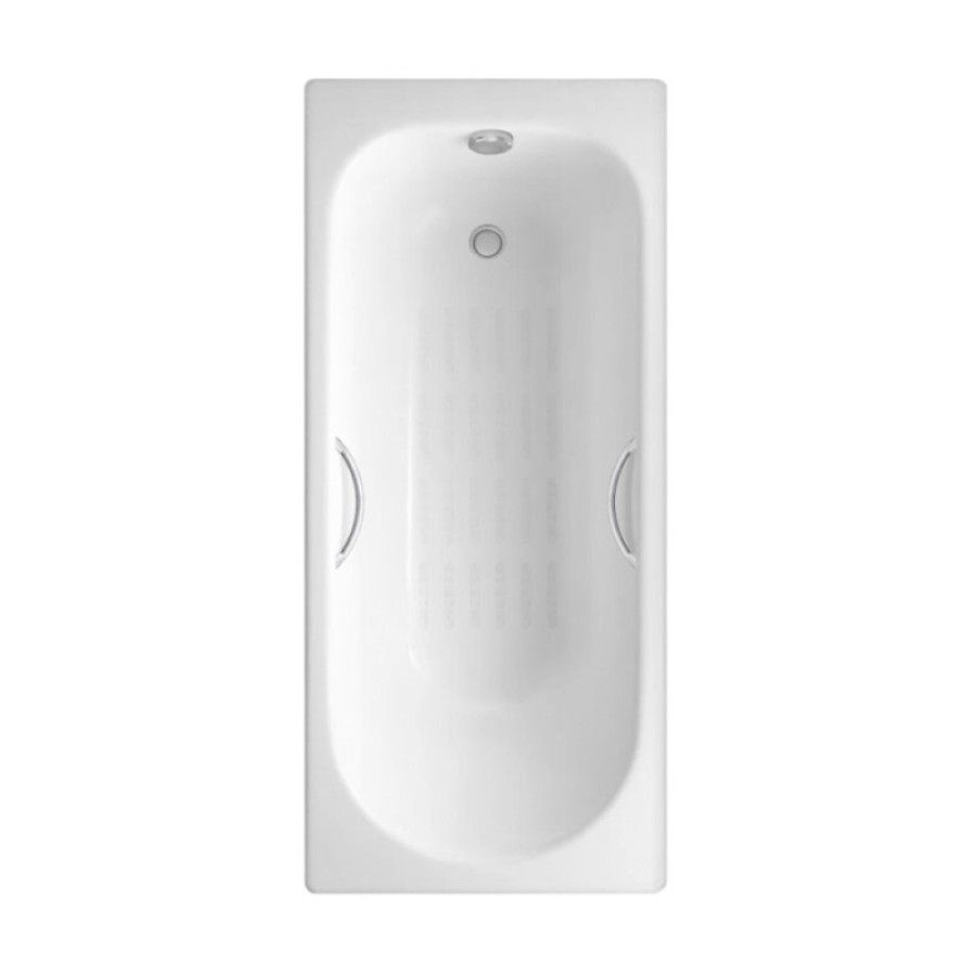 Ванна чугунная Delice Grace DLR230643R, 170 x 70 см, без покрытия, с отверстиями под ручки, без ручек, цвет белый