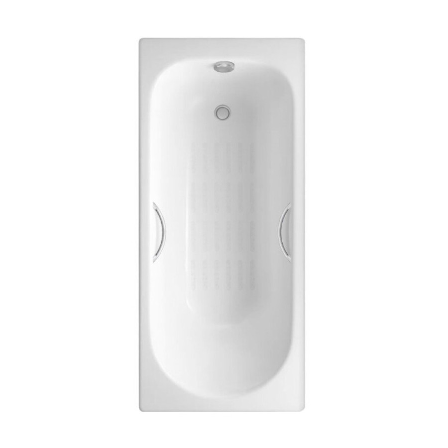 Ванна чугунная Delice Grace DLR230643R-AS, 170 x 70 см, антискользящее покрытие, с отверстиями под ручки, без ручек, цвет белый