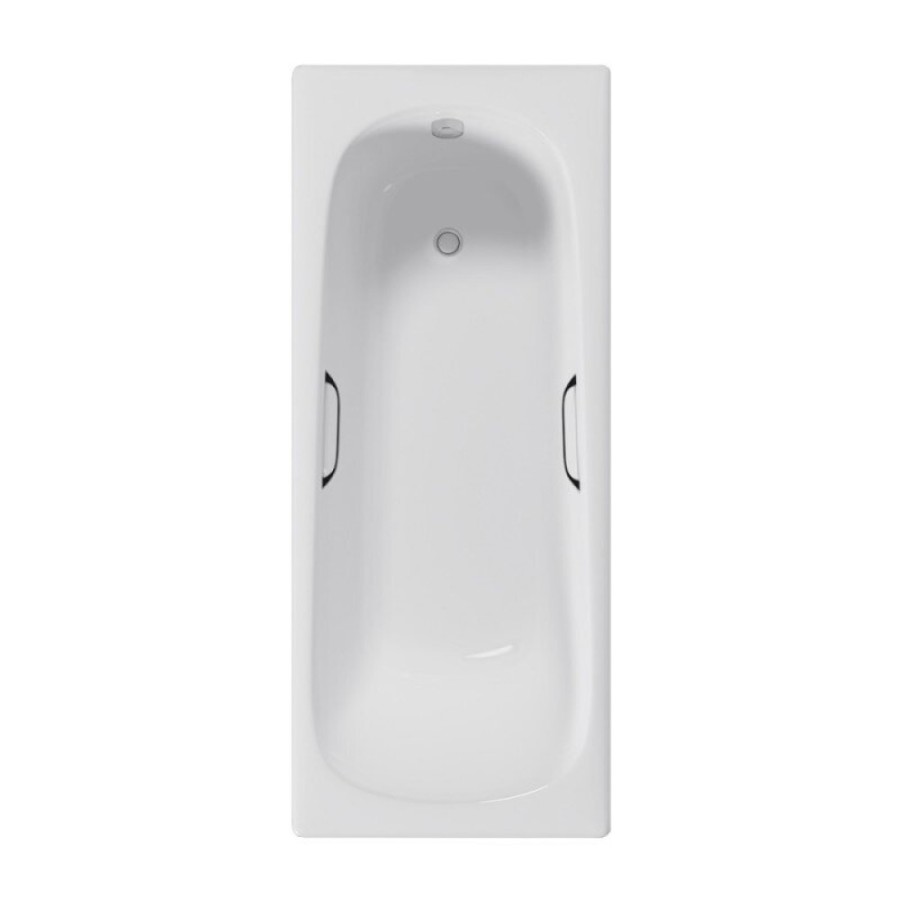 Ванна чугунная Delice Continental Limited Edition DLR230644R, 165 х 70 см, без покрытия, с отверстиями под ручки, без ручек, цвет белый