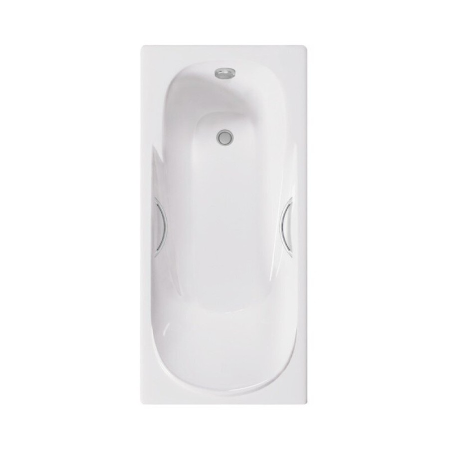 Ванна чугунная Delice Maestro DLR230646R, 200 х 85 см, без покрытия, с отверстиями под ручки, без ручек, цвет белый