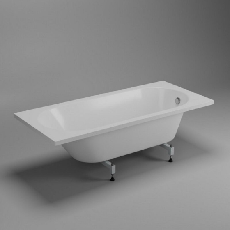 Ванна из литьевого мрамора Delice Bravo 180 х 80 см, белая, DLR330001