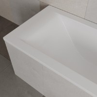 Ванна из литьевого мрамора Delice Diapason, DLR330003, 150 х 70 см, без покрытия, без ручек, белая