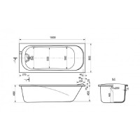 Ванна из литьевого мрамора Delice Triumph 180 х 80 см, белая, DLR330012