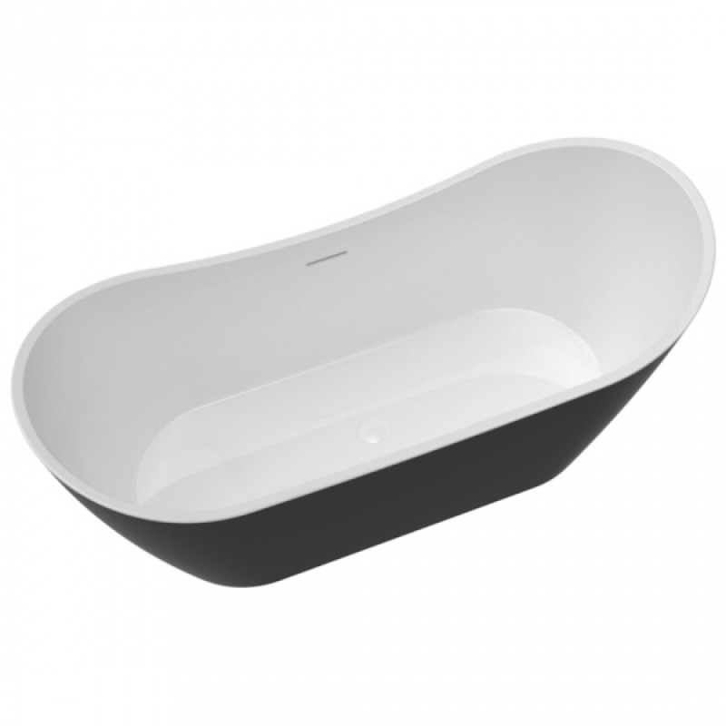Ванна отдельностоящая акриловая Delice Provanse DLR440102Bk, 170 х 80 см, без покрытия, без ручек, черный матовый