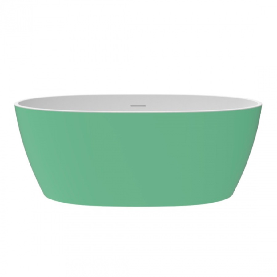 Ванна отдельностоящая акриловая Delice Rondo DLR440104G, 170 х 76 см, покрытие антигрязь, без ручек, зеленый матовый