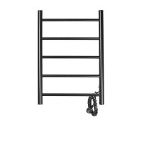 Полотенцесушитель электрический Domoterm Классик DMT 109-5 40x60 ЧРН EKR, ширина 40 см, высота 60 см, подключение справа, черный матовый