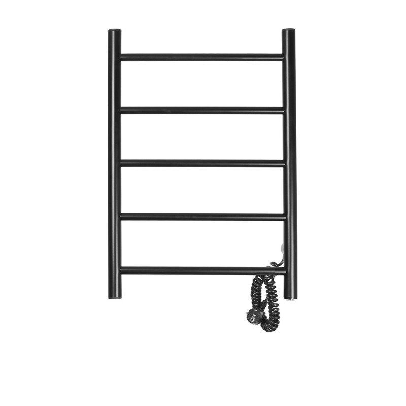 Полотенцесушитель электрический Domoterm Классик DMT 109-5 40x60 ЧРН EKR, ширина 40 см, высота 60 см, подключение справа, черный матовый