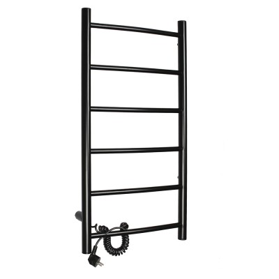 Полотенцесушитель электрический Domoterm Классик 109-6 EK R/L, ширина 40 см, высота 80 см, подключение справа/слева, черный матовый, DMT 109-6 40х80 ЧРН EK R/DMT 109-6 40х80 ЧРН EK L