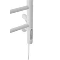Полотенцесушитель электрический Domoterm Калипсо П9 EK R quick touch, ширина 50 см высота 95 см, диммер справа, с таймером, белый матовый, DMT Калипсо П9 500х950 EK R белый