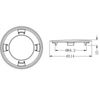 Накладка на слив для кухонной мойки Zorg Lux DN INOX, цвет нержавеющая сталь