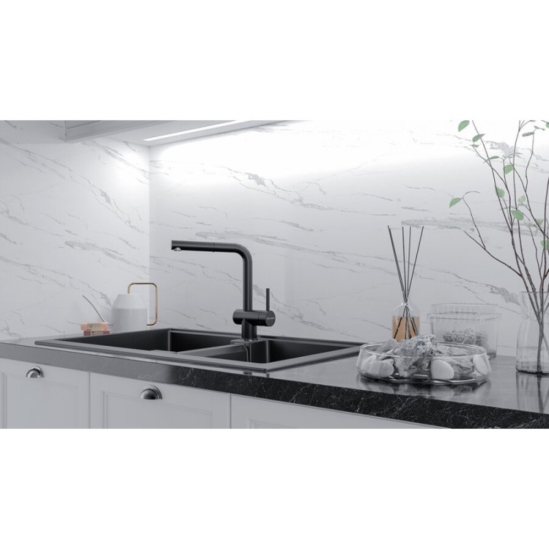 Смеситель Paulmark Dosse Do214418-AN для кухонной мойки, антрацит