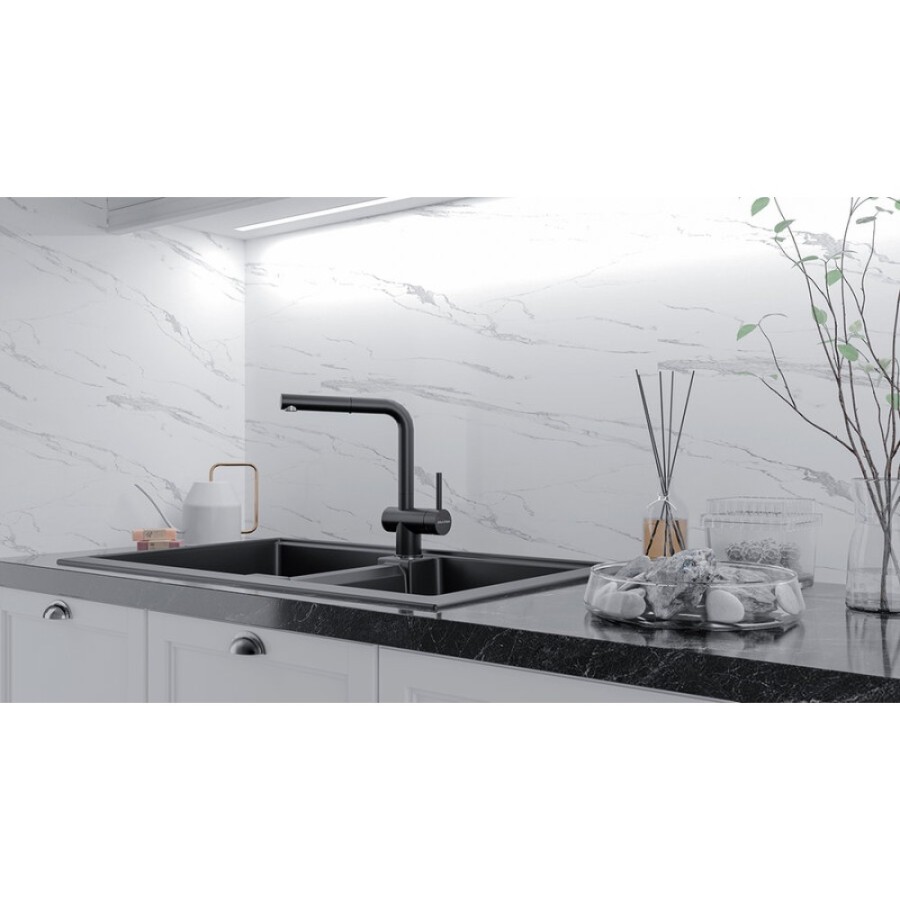 Смеситель Paulmark Dosse Do214418-AN для кухонной мойки, антрацит