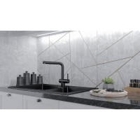 Смеситель Paulmark Dosse Do214418-BLM для кухонной мойки, с выдвижным изливом, черный