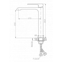 Смеситель для раковины BelBagno Dory DOR-LMC-CRM, высокий, без донного клапана, хром