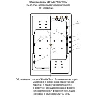 Акриловая ванна Aquatek Дорадо 190 х 130 см, с фронтальным экраном и каркасом, цвет белый