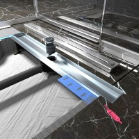 Дренажный канал Timo Drain Protect DP20800-SG20800, 80 см, с перфорированной решеткой SG20, сатин