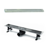 Дренажный канал Timo Drain Protect DP20900-LG20900, 90 см, с перфорированной решеткой LG20, сатин