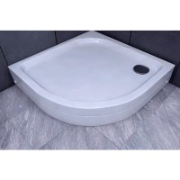 Душевой поддон Aquatek 100 x 100 х 15 см, акриловый, четверь круга, с ножками и с фронтальным экраном, DPA-0000002