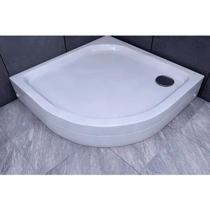 Душевой поддон Aquatek 100 x 100 х 15 см, акриловый, четверь круга, с ножками и с фронтальным экраном, DPA-0000002