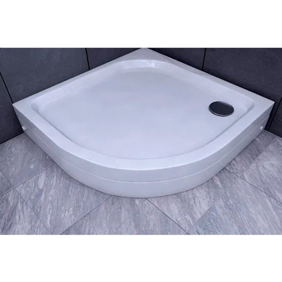 Душевой поддон Aquatek 90 x 90 х 15 см, акриловый, четверь круга, с ножками и с фронтальным экраном, DPA-0000004