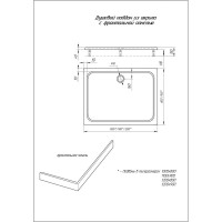 Душевой поддон Aquatek 120 x 80 см, акриловый, прямоугольный, с ножками и с фронтальным экраном, цвет белый, DPA-0000011